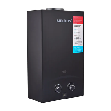 Газова колонка димохідна Mixxus 10 л Gwh-0210 Чорна (WH0023) WH0023 фото