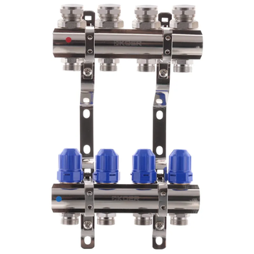 Колектор з термостатичними та запірними клапанами Koer KR.1100-04 1"x4 ways (KR2630) KR2630 фото