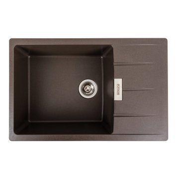 Гранітна мийка для кухні Platinum 7850 Roma матова Темна скеля SP000039671 фото