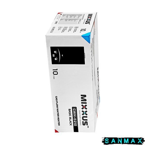 Газова колонка димохідна Mixxus 10 л Gwh-0210 Чорна (WH0023) WH0023 фото