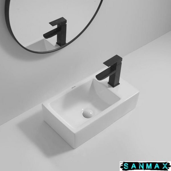 Раковина накладна Mixxus Premium Quadro-0207 480х260х125mm з отвором під змішувач (MP6503) MP6503 фото