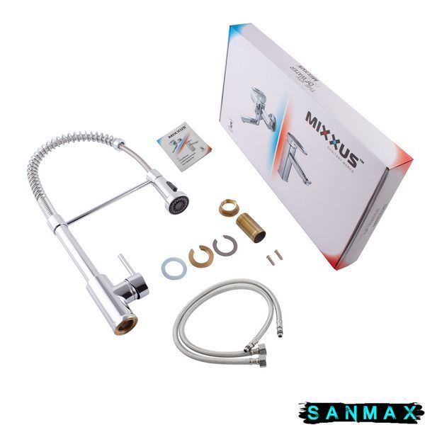 Змішувач для кухні на пружині Mixxus Premium Spring 017 Хром (MI6950) MI6950 фото