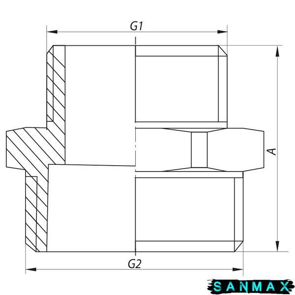 Ніпель нікельований 1x1 1/2 Koer KF.N1016 (KF0041) KF0041 фото