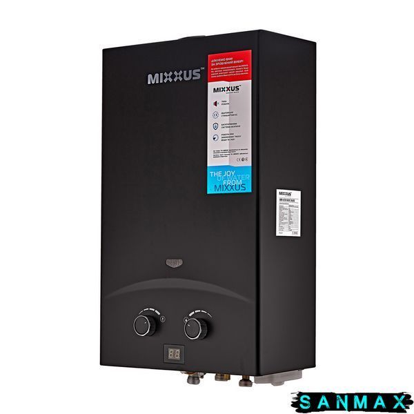Газова колонка димохідна Mixxus 10 л Gwh-0210 Чорна (WH0023) WH0023 фото