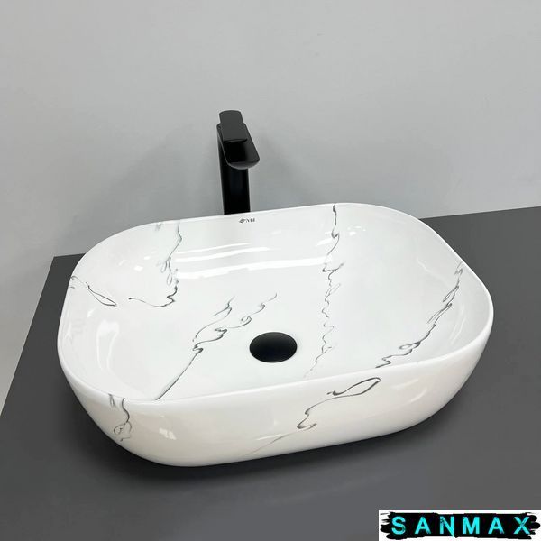 Умивальник накладний Vbi Bergamo Marmo Глянець VBI-012501 фото