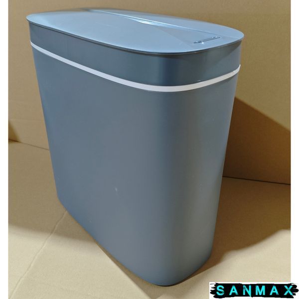 Відро для сміття сенсорне овальне Mixxus Flat-TC0109 Графіт 9 л колір графіт (MI7075) MI7075 фото
