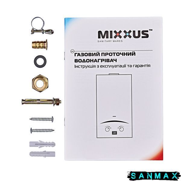 Газова колонка димохідна Mixxus 10 л Gwh-0210 Чорна (WH0023) WH0023 фото