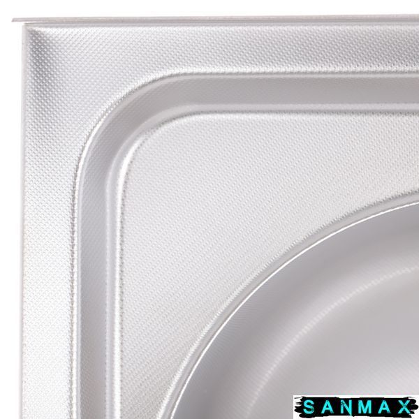 Мийка кухонна накладна подвійна Zerix Z8050D-08-180MD Double (micro decor) (ZM0613) ZM0613 фото