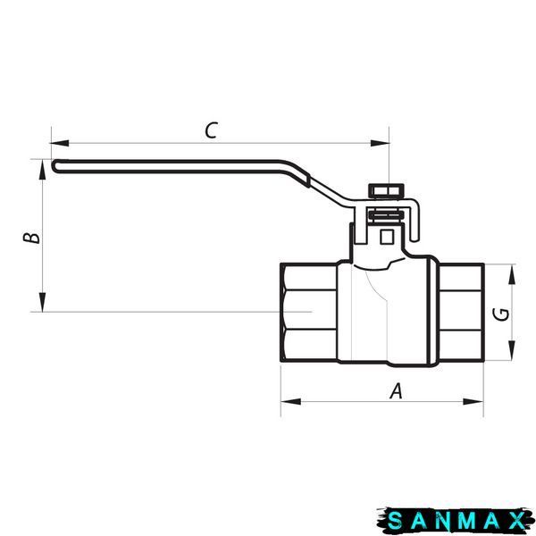 Кран кульовий 1 1/4 РГГ Газ Nolf NF.612 (NF2927) NF2927 фото