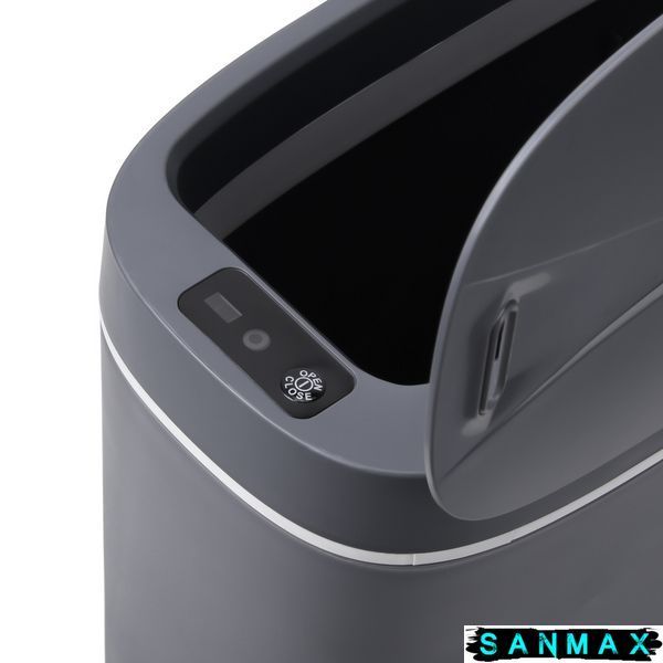 Відро для сміття сенсорне овальне Mixxus Flat-TC0109 Графіт 9 л колір графіт (MI7075) MI7075 фото
