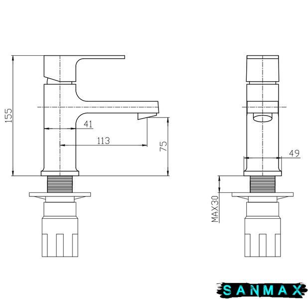 Змішувач для умивальника Mixxus Trinity 001 (Nut) (MI6270) MI6270 фото