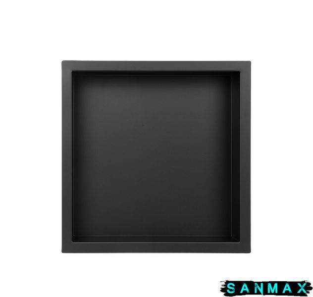 Полиця-ніша для ванної кімнати Mixxus Premium Niche-0101 Чорна із нержавіючої сталі Sus304 (MI6678) MI6678 фото