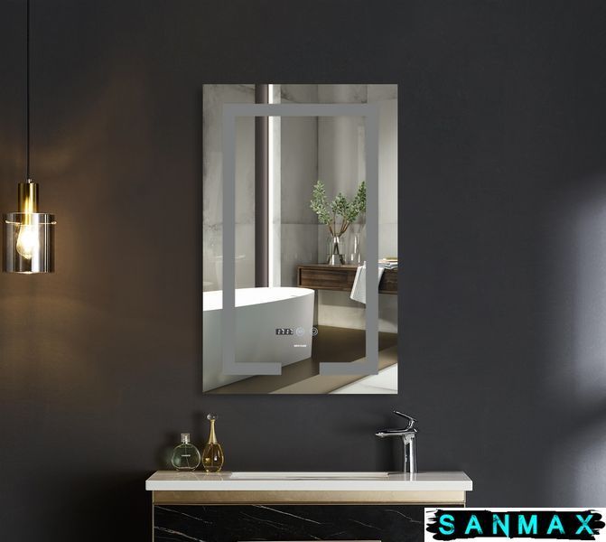 Дзеркало Mixxus Hard MR06-50x80 (годинник, LED-підсвічування, антизапотівання) (MI6011) MI6011 фото