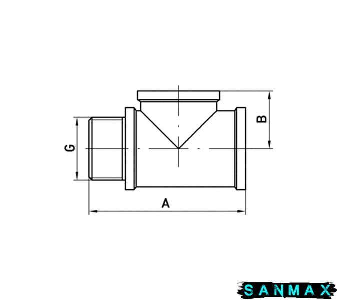 Трійник латунний 1/2 ВЗВ Koer KF.T06FMF.WN (KR3029) KR3029 фото