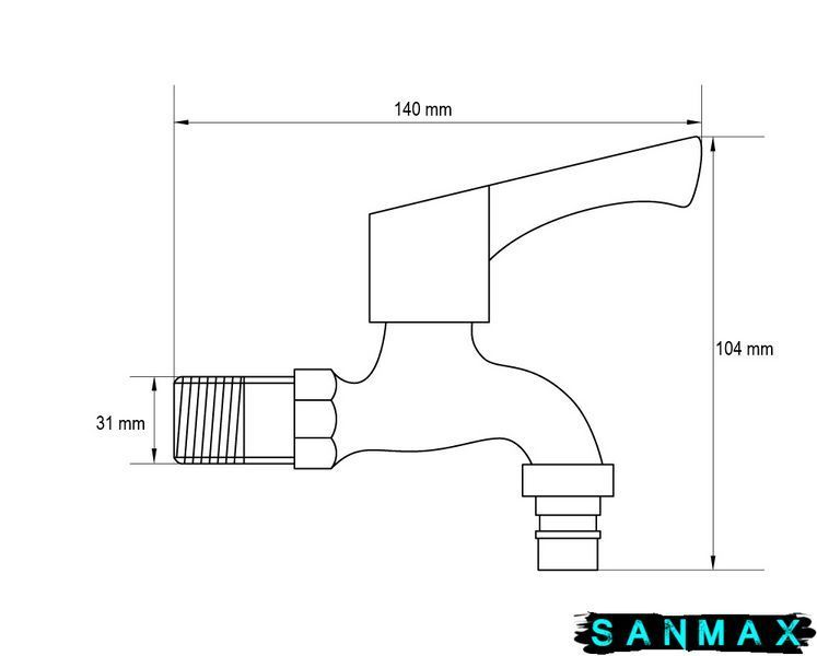 Кран поливу 1/2 Koer KR.253 (KR2726) KR2726 фото