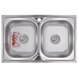 Мийка кухонна накладна подвійна Zerix Z8050D-08-180MD Double (micro decor) (ZM0613) ZM0613 фото 1