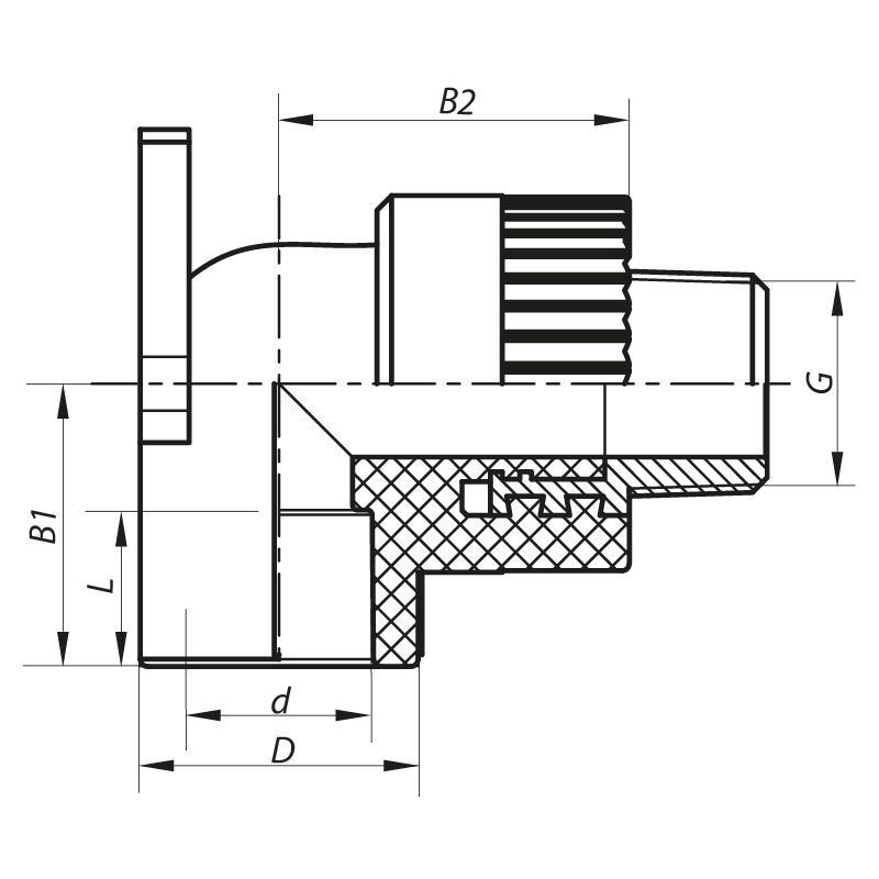 Кутник PPR з кріпленням ЗР 25x3/4M Koer K0126.PRO 17/102 (KP0151) KP0151 фото