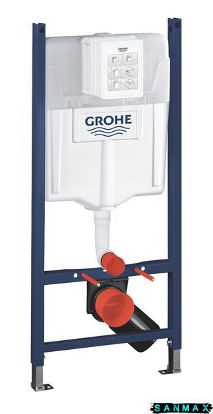 Інсталяція для унітазу пневмо Grohe Rapid SL кріплення без прокладки без панелі (UA388400WG) UA388400WG фото