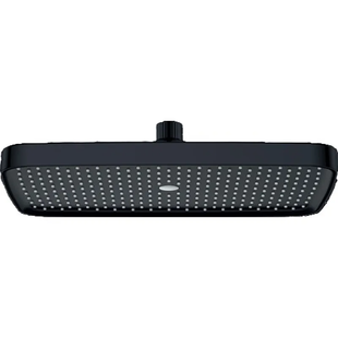 Лійка стельова для душу Koer KP-0402-05-OH 31 см на 20 см Чорна Пластик (KR4986) KR4986 фото