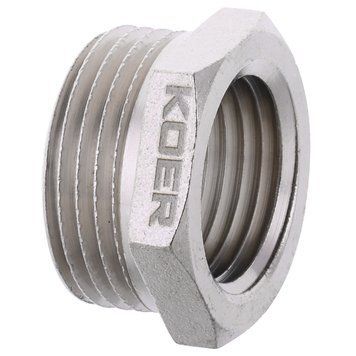 Футорка нікельована 1/2х3/4 Koer KF.F0608 (KF0082) KF0082 фото
