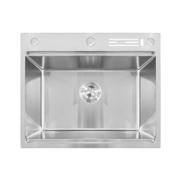 Кухонна інтегрована мийка Mixxus MH6050-SK Nano-Silver (3.0/0.8) з н.ст. зі сходинкою для суш.,з підст.під ножі(нерж.)(MX1941) MX1941 фото