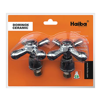 Ручки Haiba Dominox з кран-буксами, пара Кераміка (HB0576) HB0576 фото