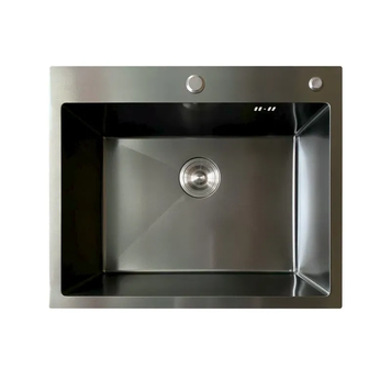 Кухонна інтегрована мийка Mixxus MH5843 Micro Decor Графіт (3.0/0.8) (MI8217) MI8217 фото