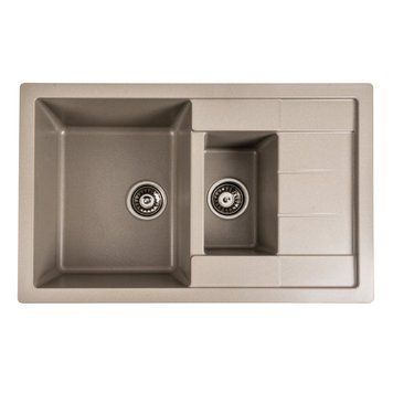 Гранітна мийка для кухні Platinum 7850W Toskana матовий Титан SP000039661 фото