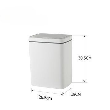 Відро для сміття сенсорне прямокутне Mixxus WAVE-TC0110 Білий 10 л колір білий (MI7073) MI7073 фото