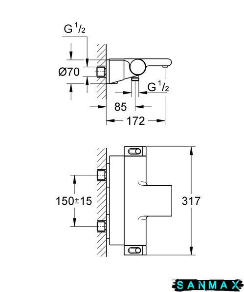 Термостат для ванни Grohe Grohtherm 2000 NEW (34464001) 34464001 фото