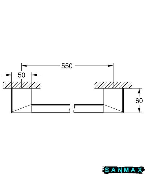 Поручень для ванни/тримач для рушника Grohe Selection Cube (40807000) 40807000 фото
