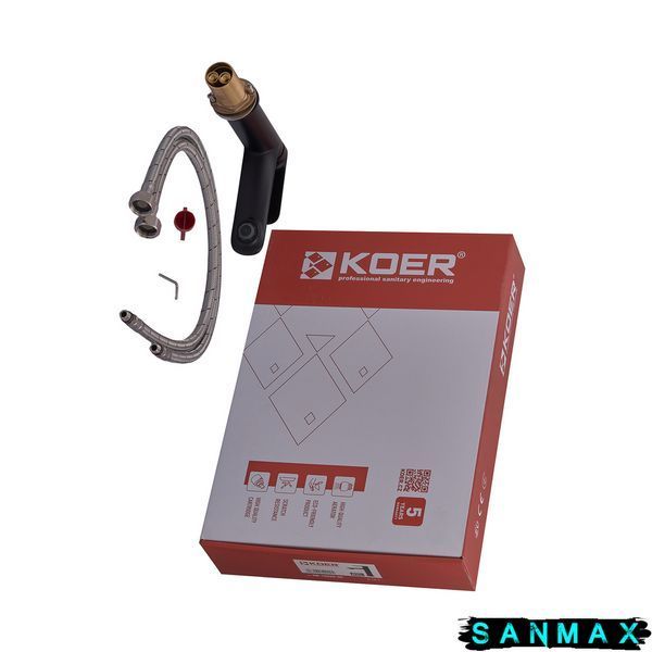 Змішувач для умивальника Koer KB-10028-05 Чорний (KR5290) KR5290 фото