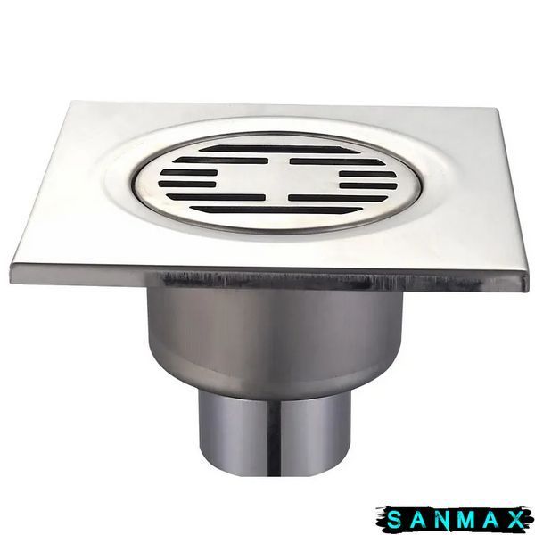 Душовий трап Champion Drain-03-15x15-180 із нержавіючої сталі, прямий відвід (CH6147) CH6147 фото