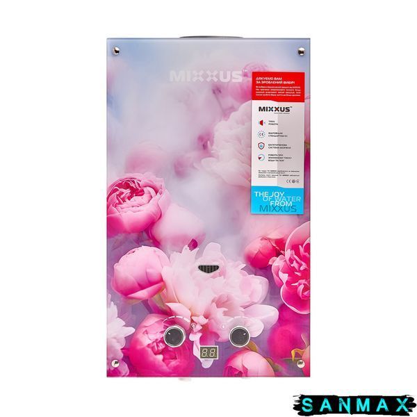 Газова колонка димохідна Mixxus 10 л Gwh-0410 Малюнок Квіти (WH0025) WH0025 фото