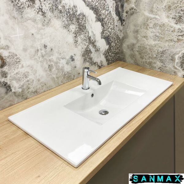 Умивальник врізний Vbi Ferrara 100 Білий VBI-018030 фото