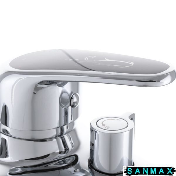 Змішувач для ванни Haiba Magic 009 Хром Чорна ручка (HB0696) HB0696 фото