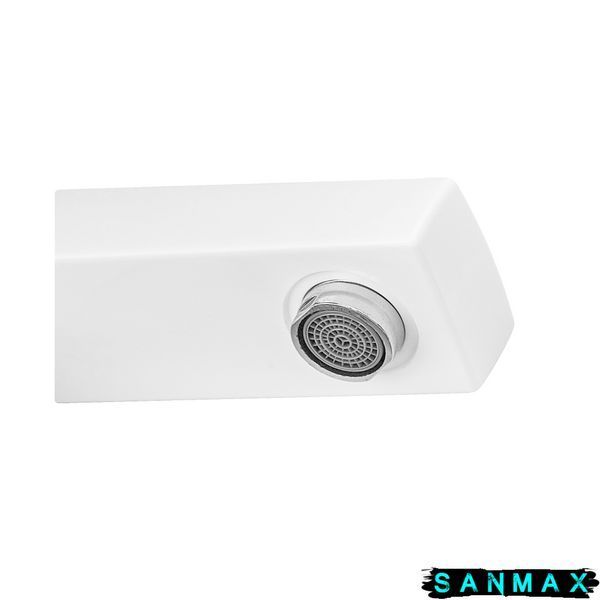 Змішувач для умивальника Plamix Kubus-001 High Set Білий (з підведенням) (PM0672) PM0672 фото