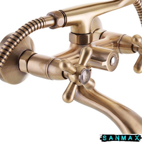 Змішувач для ванни Haiba Dominox 142 Бронза Кераміка (HB3938) HB3938 фото
