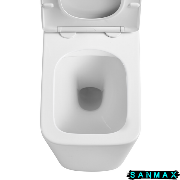 Унітаз підлоговий безбачковий Mixxus Premium Quadro-0701-R 600х355х410mm, система змиву Rimless (MP6590) MP6590 фото