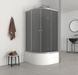 Душова кабіна з високим піддоном Mixxus Plain SCT01-90x90x195-GR Сатин сіре тоноване скло 4мм (MI6895) MI6895 фото 7