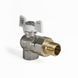 Кран з американкою кутовий 1/2 Koer KR.228.W Білий метелик (KR0099) KR0099 фото 1