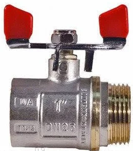 Кран кульовий 1 БГШ Вода Waterpro Червоний метелик (WP2917) WP2917 фото