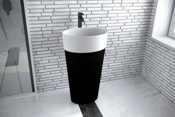 Умивальник вільностоячий Besco Uniqa B&W 32х46 #UMD-U-WBW фото