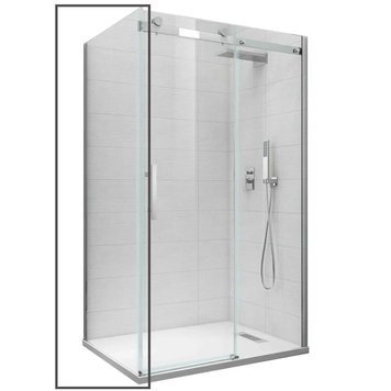 Бічна стінка до кабіни Koer SR SW01-90x200-TR-07 прозоре скло Easy Clean 8мм, графіт (KR5382) KR5382 фото