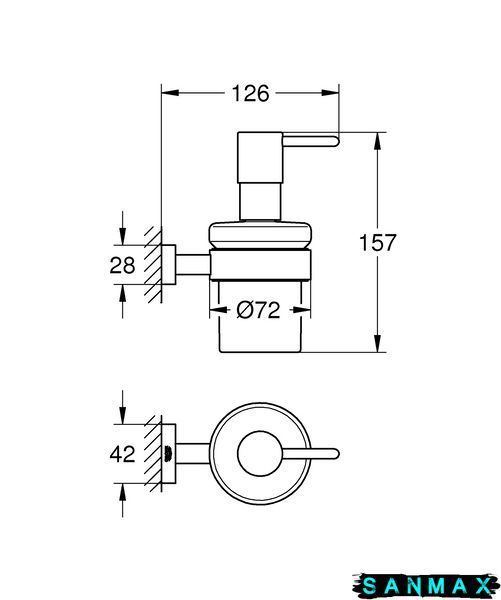 Дозатор рідкого мила Grohe Essentials Cube New (40756001) 40756001 фото