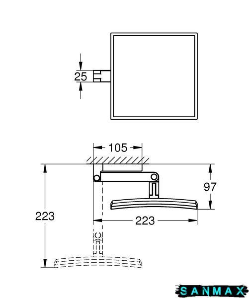 Косметичне дзеркало Grohe Selection Cube (40808000) 40808000 фото