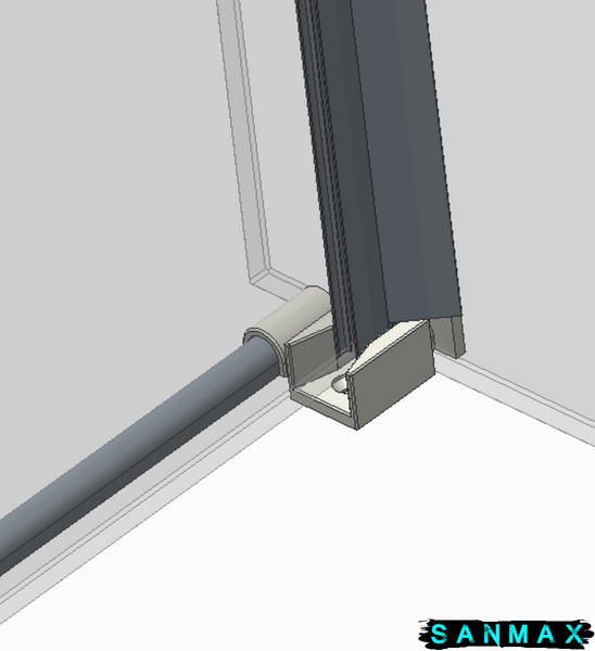 Бічна стінка до кабіни Koer SR SW01-90x200-TR-07 прозоре скло Easy Clean 8мм, графіт (KR5382) KR5382 фото