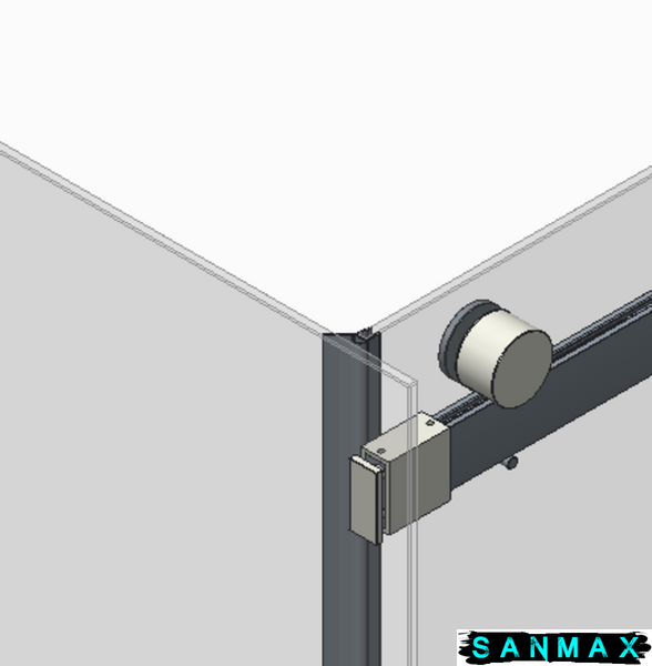 Бічна стінка до кабіни Koer SR SW01-90x200-TR-07 прозоре скло Easy Clean 8мм, графіт (KR5382) KR5382 фото