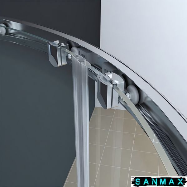 Душова кабіна без піддону Koer SR SC04-100x100x195-TR-01 прозоре скло Easy Clean 5мм, хром (KR5361) KR5361 фото