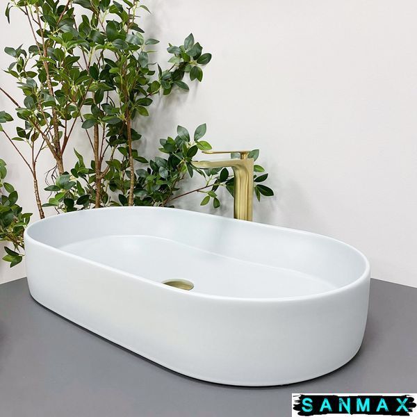 Умивальник накладний Vbi Verona 70 Дим Блакитний VBI-011307 фото